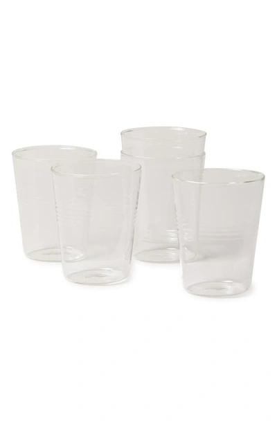 Farmhouse Pottery Large Set Of 6 Drinking Glasses In Clear