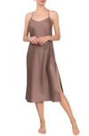 Everyday Ritual Sloan T-back Midi Nightgown In Chocolate