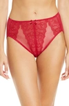 Wacoal Retro Chic High Cut Briefs In Persian Red