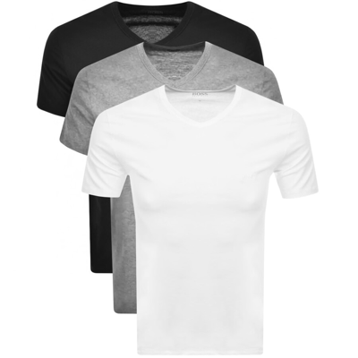 Hugo Boss Boss V Neck Triple Pack T Shirts In Black