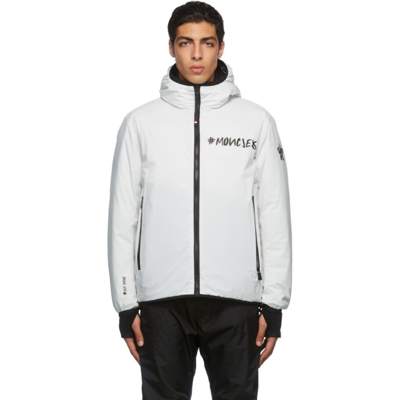 Moncler Barsac Reversible Hooded Down Jacket In Open Grey