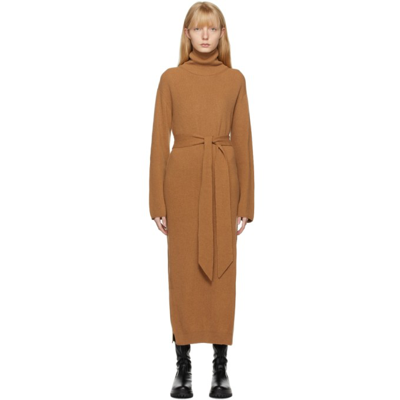 Nanushka Canaan Wool-blend Jumper Dress In Brown