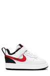 Nike Kids' Court Borough Low 2 Sneaker In White/ University Red/ White