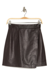 FRENCH CONNECTION ABRI LEATHER MINI SKIRT