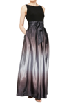 Slny Ombre Satin Gown In Bks