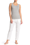Aqs Soft Knit Lounge Pants In White