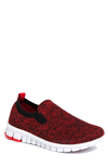 Deer Stags Kids' The Eddy Jr Nosox Slip-on Sneaker In Red/black