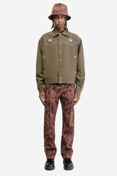 Needles - PIPING COWBOY JACKET GREEN Track Jacket | cherry