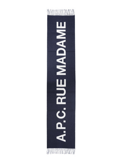 Apc Angel Scarf Unisex In Blue