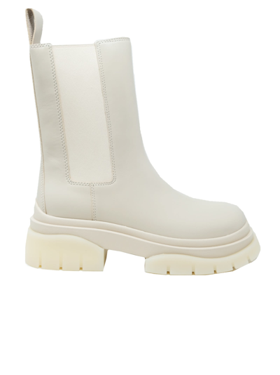 Ash Mustang Cream Ankle Boots