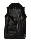 Maison Margiela Black Biker Gilet In Nero