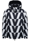 Valentino Reversible Black & White Optical Print Shirt Jacket In White/black