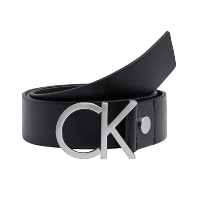 Calvin Klein Ck 简约经典logo扣头腰带 商务简约男女皮带腰带 In Black