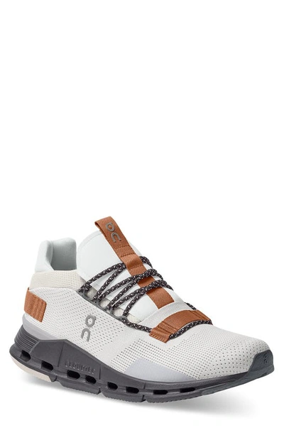 On Cloudnova Mesh Running Trainers In White/brown