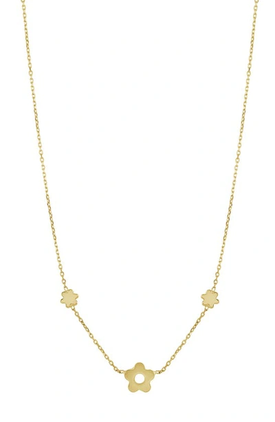 Bony Levy Kids' 14k Gold Flower Station Necklace In 14k Yellow Gold