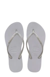 Havaianas Slim Glitter Flip Flop In White