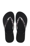 Havaianas Flatform Flip Flop In Black