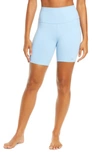 Alo Yoga High Waist Biker Shorts In Blue Skies