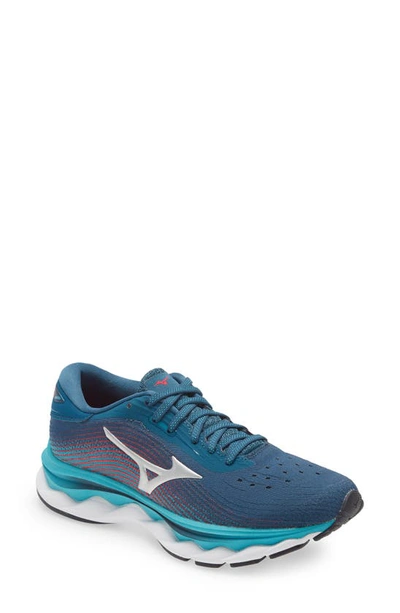 Mizuno Wave Sky 5 Sneaker In Legion Blue-silver