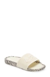 Apl Athletic Propulsion Labs Big Logo Techloom Knit Sport Slide In Pristine / Travertine / Marble