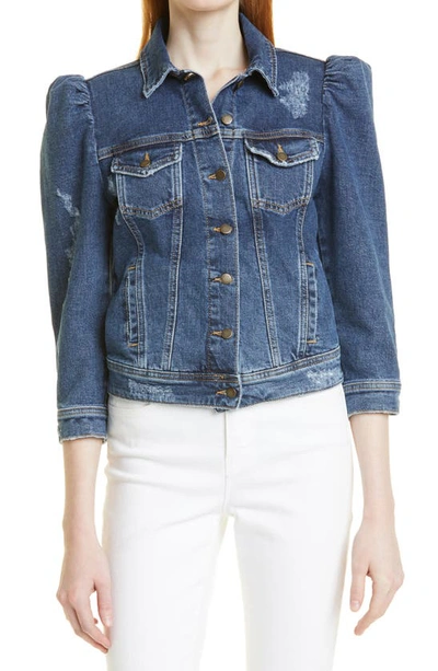 Retroféte Ada Puff-sleeve Denim Jacket