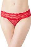 B.tempt'd By Wacoal B. Tempt'd By Wacoal Women's Lace Kiss Bikini In Crimson Red