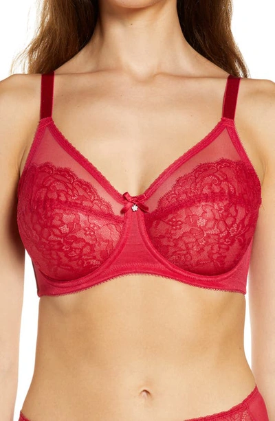 Wacoal Retro Chic Full Figure Underwire Bra In Persian Red