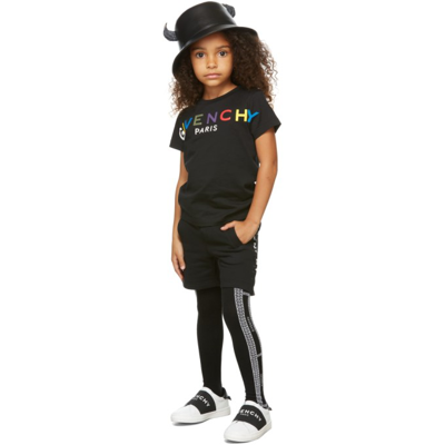 Givenchy Kids Black Logo Shorts In 09b Black