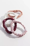 Slip Skinny Silk Scrunchie Set In Pink Multi