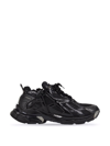Balenciaga Runner Mesh And Faux Leather Trainers In Black