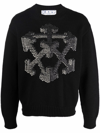 Off-white Black 3d Arrow-motif Knitted Jumper In Black