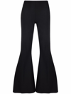 Stella Mccartney High-rise Flared Stretch-wool Pants In Black
