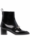 Christian Louboutin Mayerswing High Heels Ankle Boots In Black Leather In Black