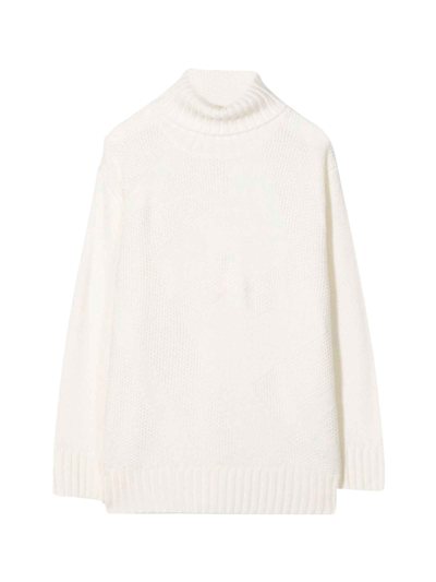 Fendi Kids Knitted Turtleneck Jumper In White