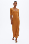 Jonathan Simkhai Standard Amanda Maxi Dress In Cashew