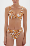 Spring 2021 Swimwear Bailee Printed Bikini Bottom In 70s Floral Print