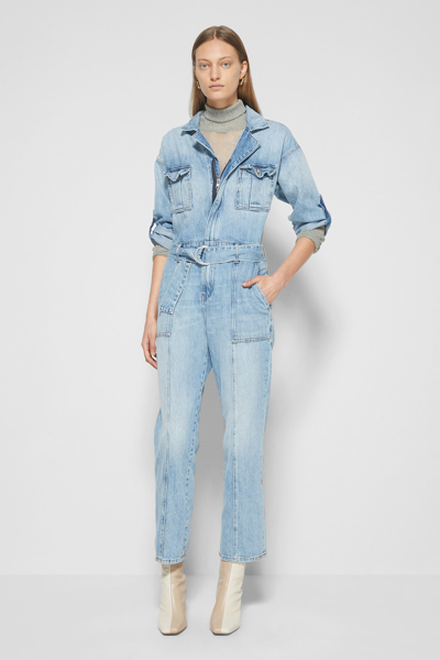 Jonathan Simkhai Standard Beck Denim Jumpsuit In Laguna Light