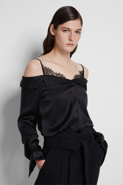 Pre-fall 2021 Ready-to-wear Caylee Silk Lace Top In Black