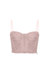 Corrine Recycled Stretch Lace Cropped Bustier In Desert Rose