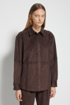 Fall/winter 2021 Ready-to-wear Courtney Faux Suede Shirt In Chocolate