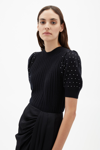 Pre-spring 2021 Ready-to-wear Daphne Diamante Sweater In Black