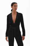 Pre-spring 2021 Ready-to-wear Etta Blazer Bodysuit In Black