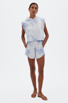 Jonathan Simkhai Standard Evie Organic Terry Short In Sky Tie Dye