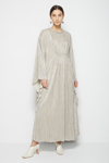 Holiday 2021 Ready-to-wear Farrah Plisse Lame Dress In Champagne