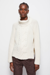 Fall/winter 2021 Ready-to-wear Hadley Traveling Cable Sweater In White
