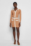 Pre-fall 2021 Ready-to-wear Heather Compact Mini Skirt In Camel Combo