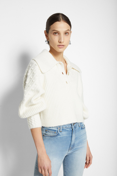 Holiday 2021 Ready-to-wear Jasmine Boucle Polo In Ivory