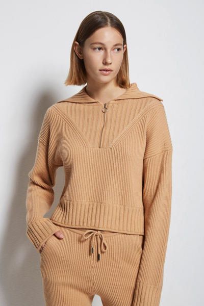 Pre-fall 2021 Ready-to-wear Jia Cropped Polo In Butterscotch