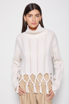 Fall/winter 2021 Ready-to-wear Josephine Tassel Turtleneck In White
