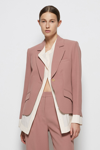 Pre-fall 2021 Ready-to-wear Jubilee Layered Blazer In Teak,parchment